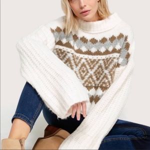 NEW Free People Alpine Pullover in Snowy Forest